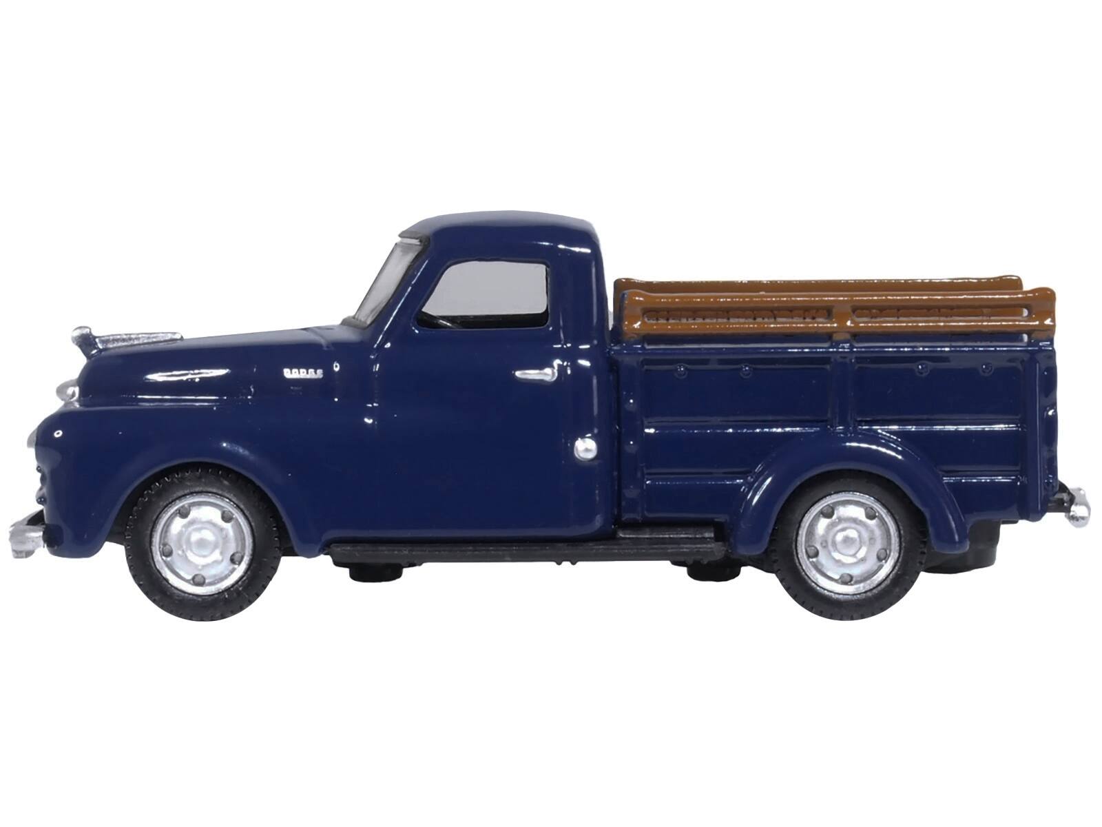Angle. Oxford Diecast - 1948 Dodge B-1B Pickup Truck Waterway Blue 1/87 (HO) Scale Diecast Model Car by Oxford Diecast - Blue.