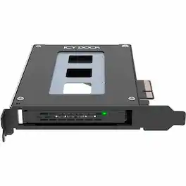 Icy Dock - CP115 Drive Enclosure U.2, PCI Express NVMe 4.0 x4 - PCI Express 4.0 x4 Host Interface Internal - Black - 1 x