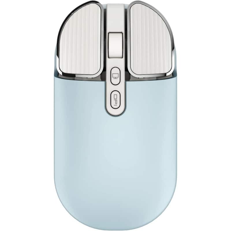 SKRAN - Simple Design Easy Use Cute Wireless Mouse, 2.4G/Bluetooth, Silent Click, 60-Day Battery for Office Library Students - Wireless - Blue