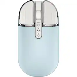 SKRAN - Simple Design Easy Use Cute Wireless Mouse, 2.4G/Bluetooth, Silent Click, 60-Day Battery for Office Library Students - Wireless - Blue