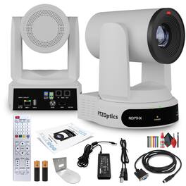 PTZOptics - Move 4K PTZ Camera with 30x Zoom (White) (PT30X-4K-WH-G3) + Wall Mount