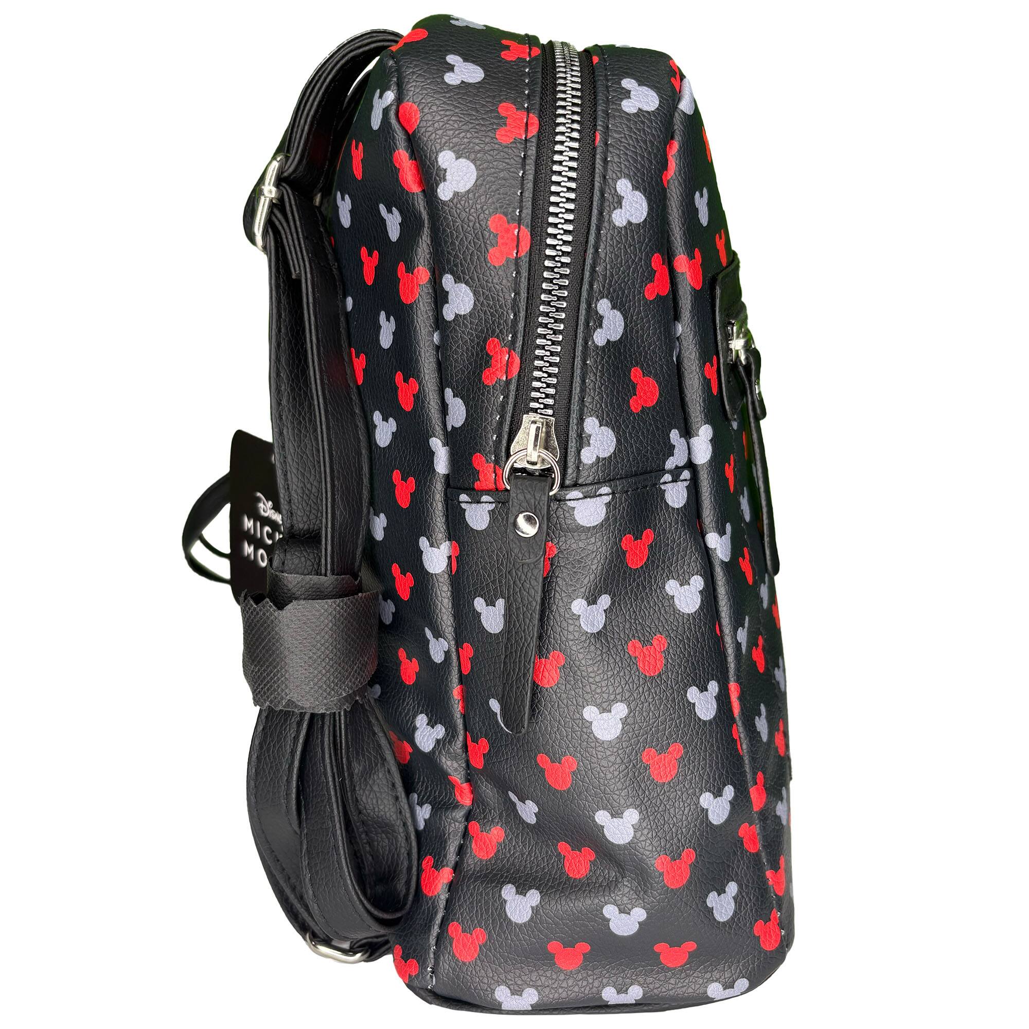 Alt View 1. UPD - Mickey All Over print 10" Mini Deluxe Backpack with 1 Front pocket - Multicolored.