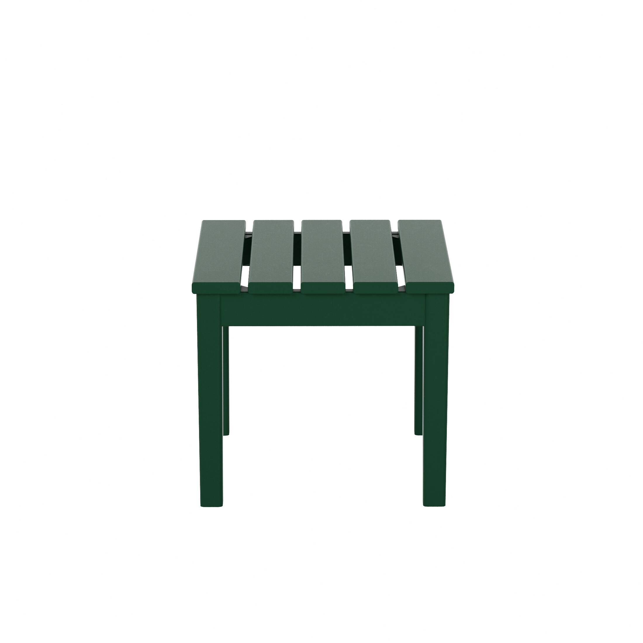 Back. WestinTrends - WestinTrends Ashore Outdoor Patio Modern Adirondack Side Table - Dark Green.