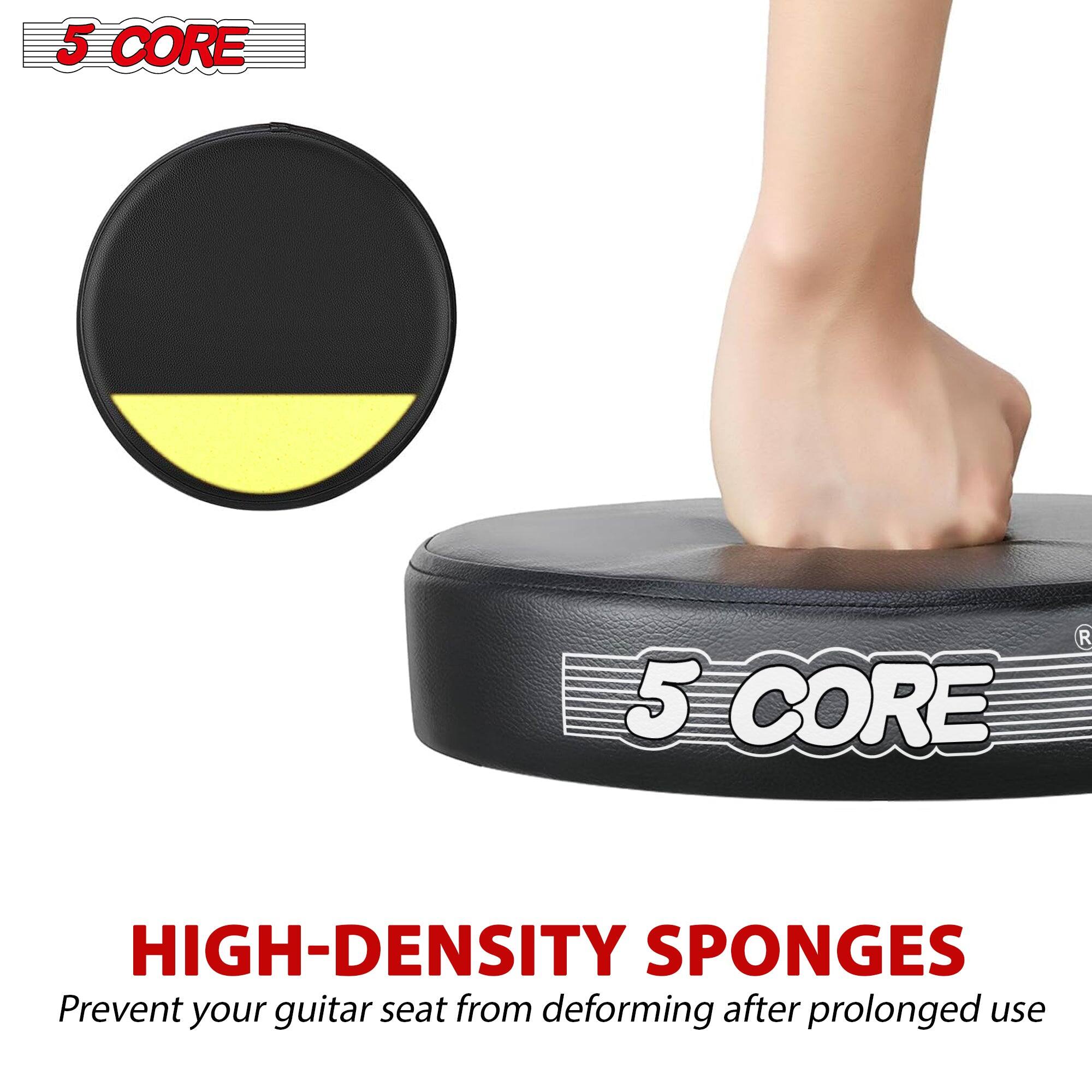 5 CORE

HIGH-DENSITY SPONGES

Prevent your guitar seat from deforming after prolonged use