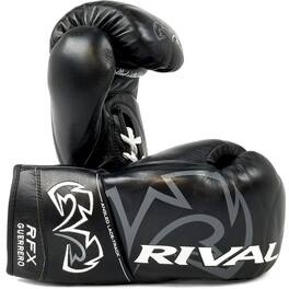 RIVAL - Boxing RFX-Guerrero SF-H Lace-Up Pro Fight Gloves - 10 oz. - Black