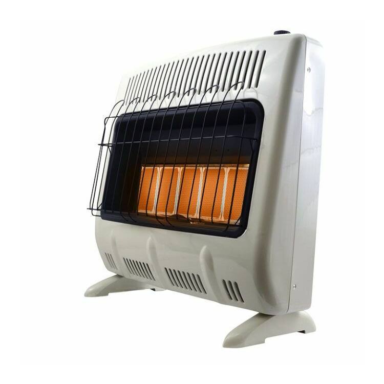 Left. Mr. Heater - Mr. Heater 30,000 BTU Vent Free Radiant Propane Heater - White.