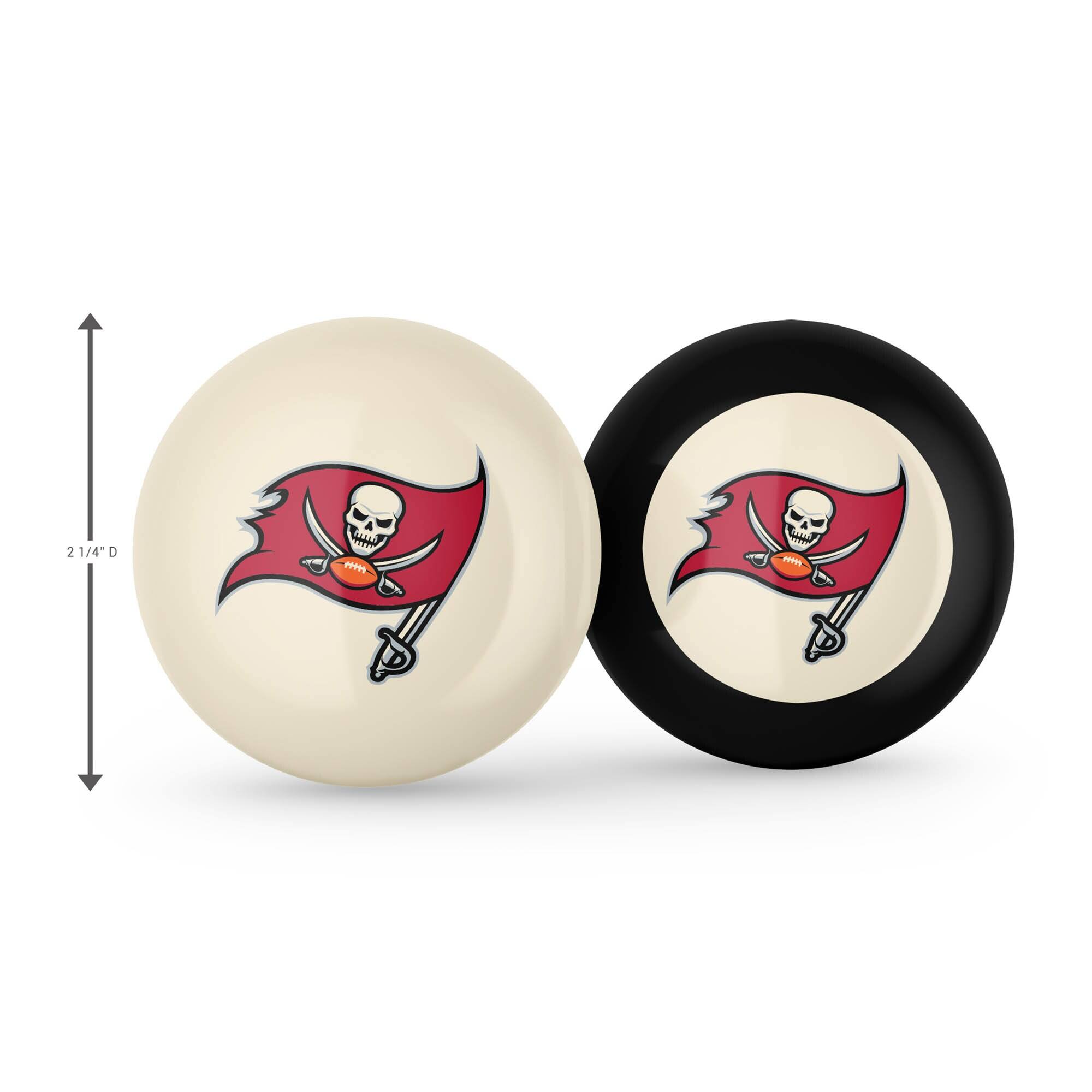 Alt View 1. Imperial - Tampa Bay Buccaneers Logo Cue Ball & 8 Ball Combo Set - White.