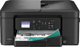 Brother - Work Smart 1360 Wireless All-in-One Refresh Subscription Eligible Inkjet Printer with Auto Duplex Printing (MFC-J1360DW) - Black