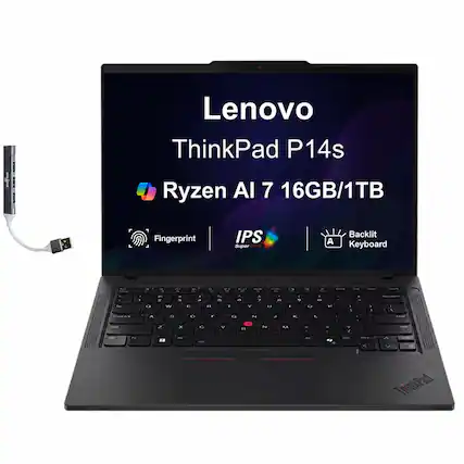 Lenovo ThinkPad P14s Ryzen AI 7 16GB/1TB Fingerprint IPS Super A Backlit Keyboard