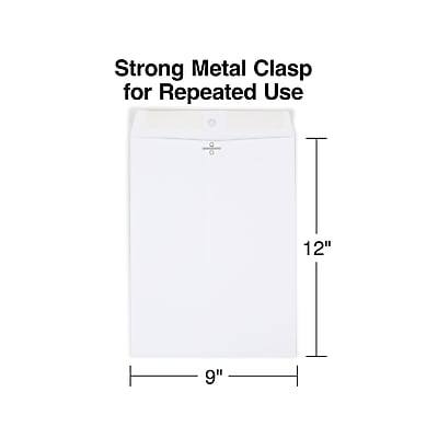 Strong Metal Clasp for Repeated Use  
12" x 9"