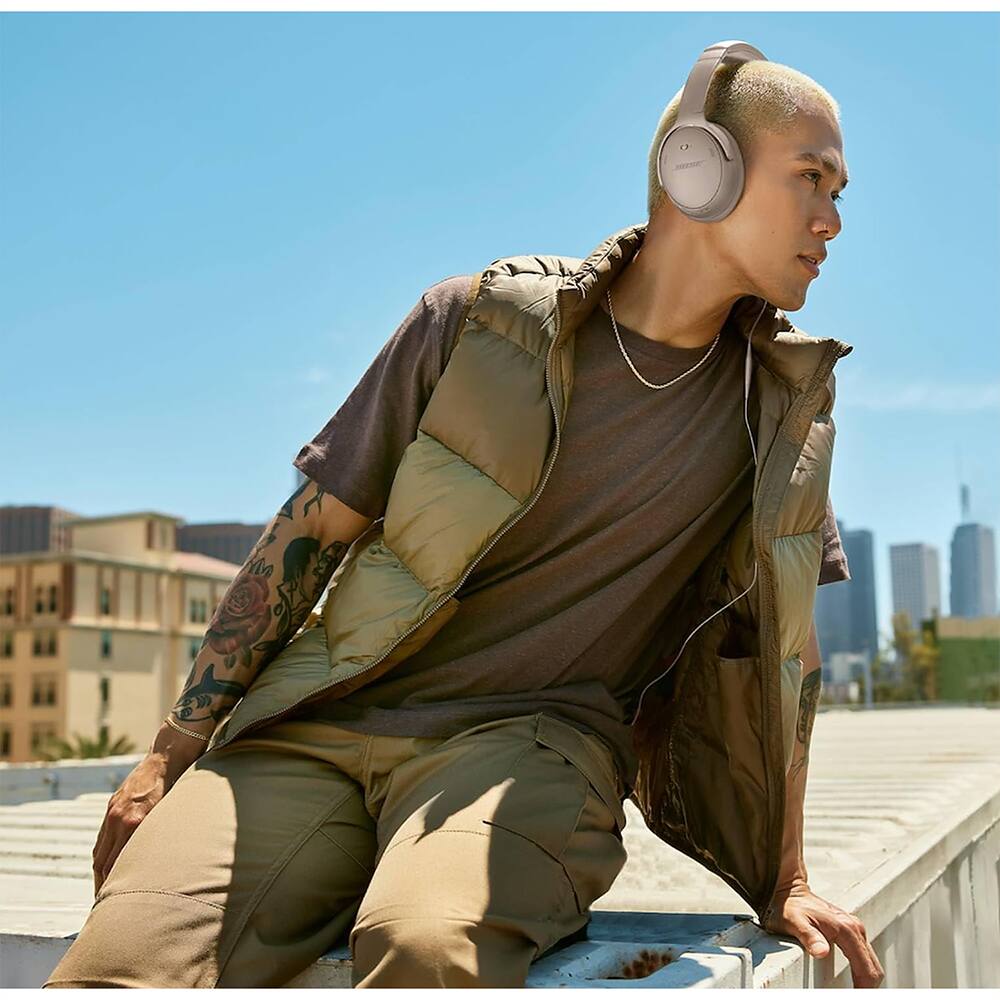 Alt View 2. Bose - QuietComfort Wireless Over-Ear Bluetooth Headphones + 26-Month Extended Warranty Protection - Sandstone.