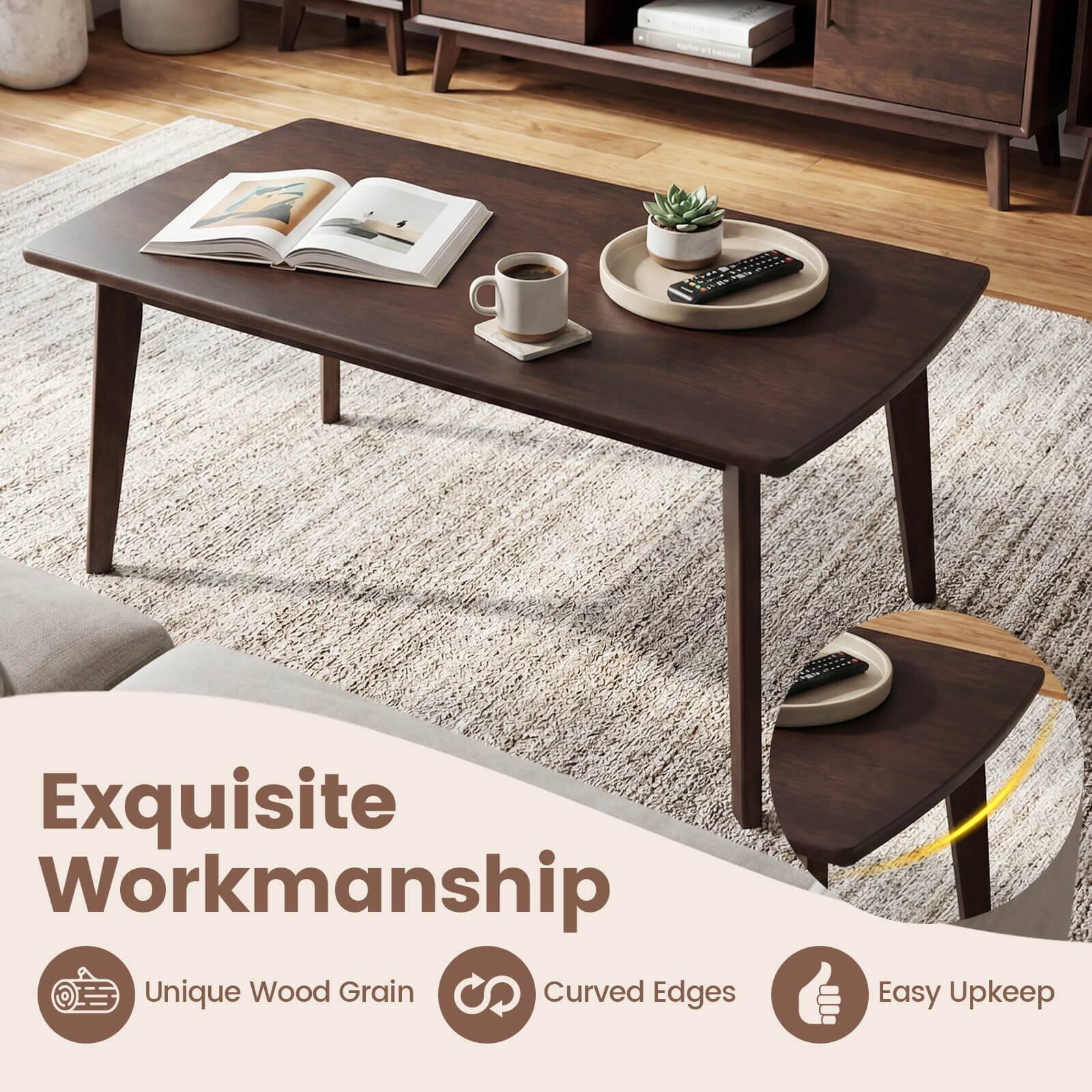 Exquisite Workmanship  
Unique Wood Grain  
Curved Edges  
Easy Upkeep
