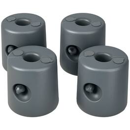Outsunny - Pop up Canopy Weights Set of 4 with Lock Design for Wind Resistance, 104LBS Stably Secure Weights - Light Gray