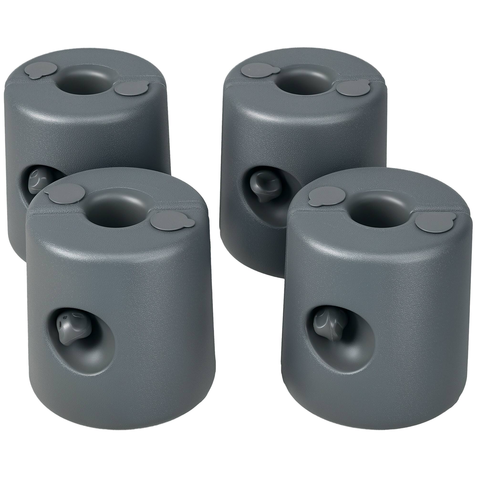 Front. Outsunny - Pop up Canopy Weights Set of 4 with Lock Design for Wind Resistance, 104LBS Stably Secure Weights - Light Gray.