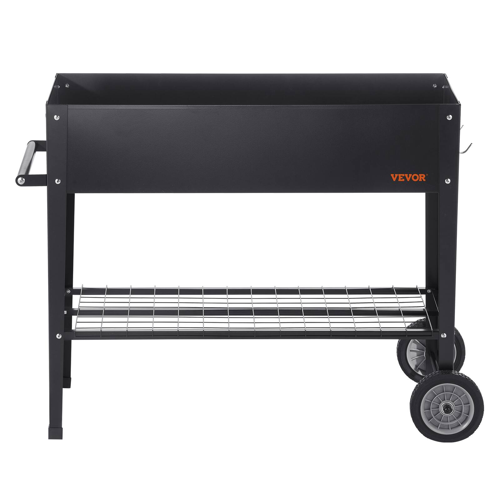 Alt View 5. VEVOR - Raised Garden Bed, 42.5 x 19.5 x 31.5 inch Galvanized Metal Planter Box, Elevated Outdoor Planting Boxes with Legs - Black.