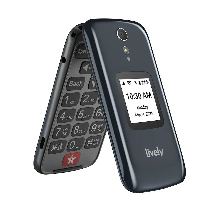 Graphite Button Components Lively® Jitterbug Flip2 Cell Phone for Seniors Graphite - Best Buy