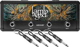 PopMarket - Lamb of God - Pluginz - Lamb of God - Magnetic Jack Rack - Omens Logo with 4 Guitar Plug Keychains - NOVELTIES - Multicolor