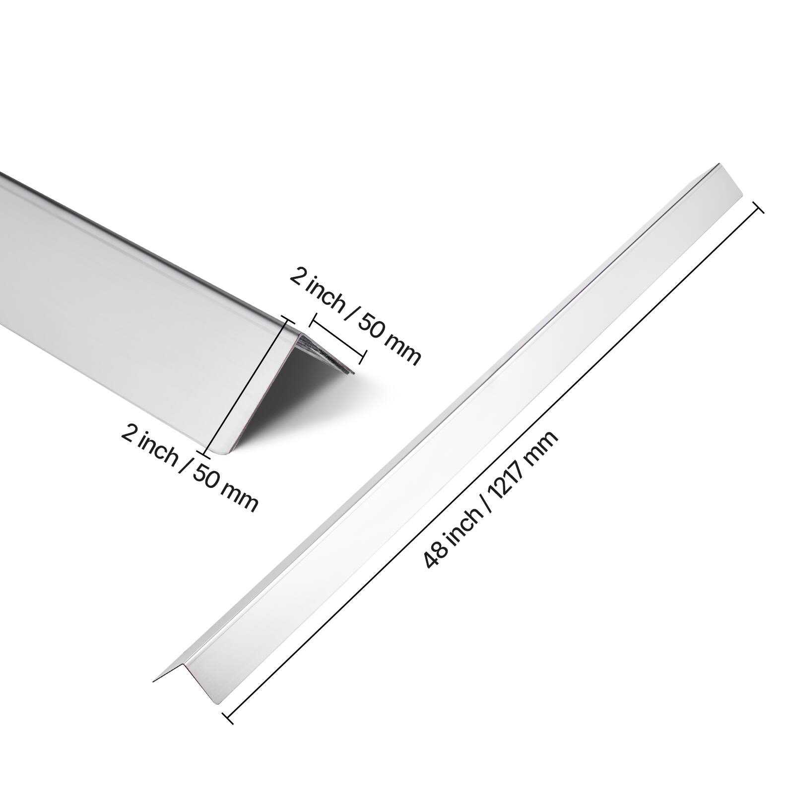 2 inch / 50 mm  
2 inch / 50 mm  
48 inch / 1217 mm