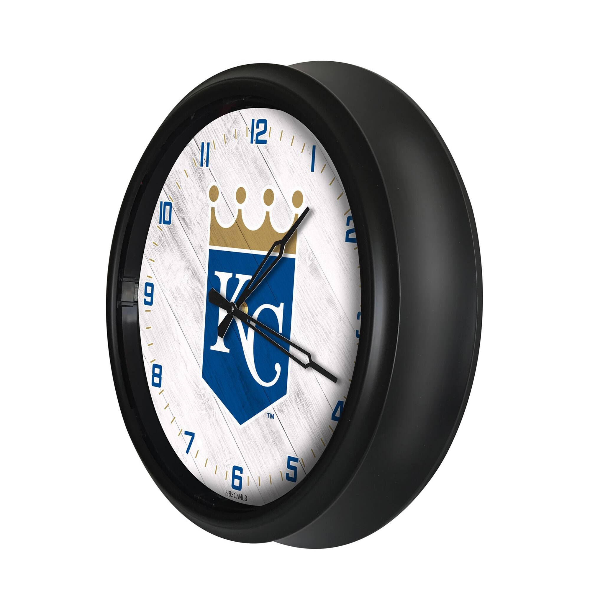Alt View 1. Holland Bar Stool Co. - Kansas City Royals Indoor/Outdoor LED Wall Clock - Multicolor.