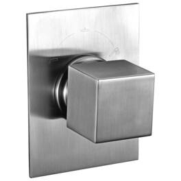 Alfi - Brushed Nickel Modern Square 3 Way Shower Diverter - Silver