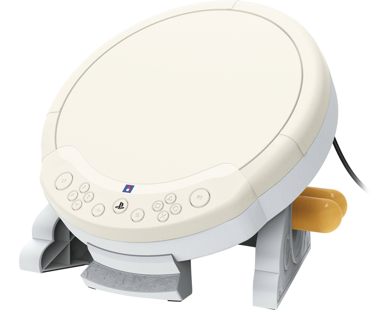 Angle. Hori - Taiko No Tatsujin Drum Controller for PlayStation5, PlayStation4 and Windows 11/10 - White.