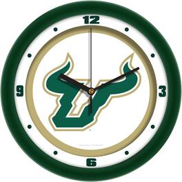 MpDirect - South Florida Bulls 11.5'' Suntime Premium Glass Face Traditional Logo Wall Clock - Multicolor