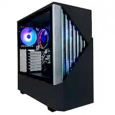 Front. Periphio - Periphio Reaper Gaming PC Desktop - AMD Ryzen 7 CPU, Vega 8 Graphics, 32GB RAM, 1TB Storage-WiFi Built-In-Win 11 Gaming - Black.
