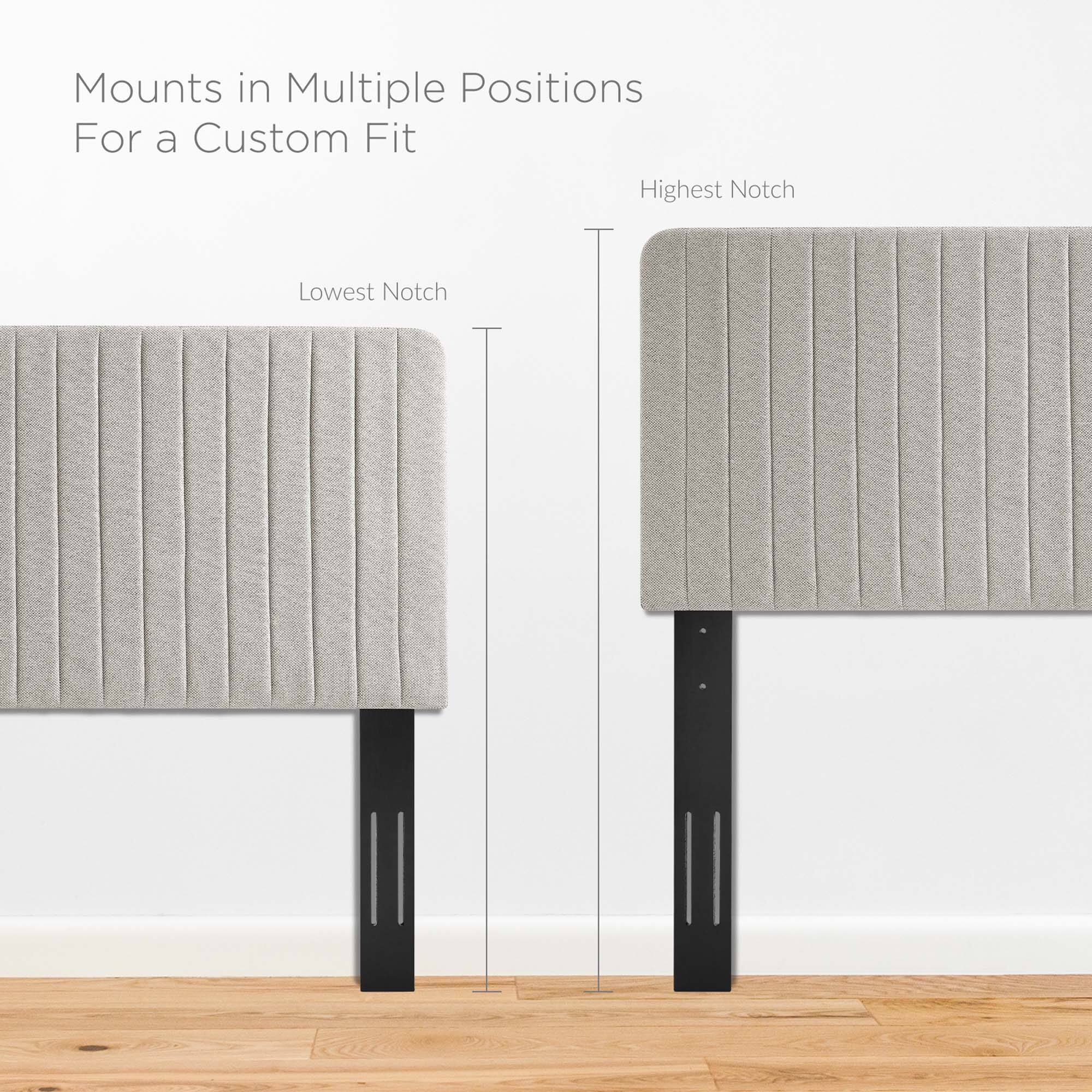 Mounts in Multiple Positions  
For a Custom Fit  

Lowest Notch  
Highest Notch