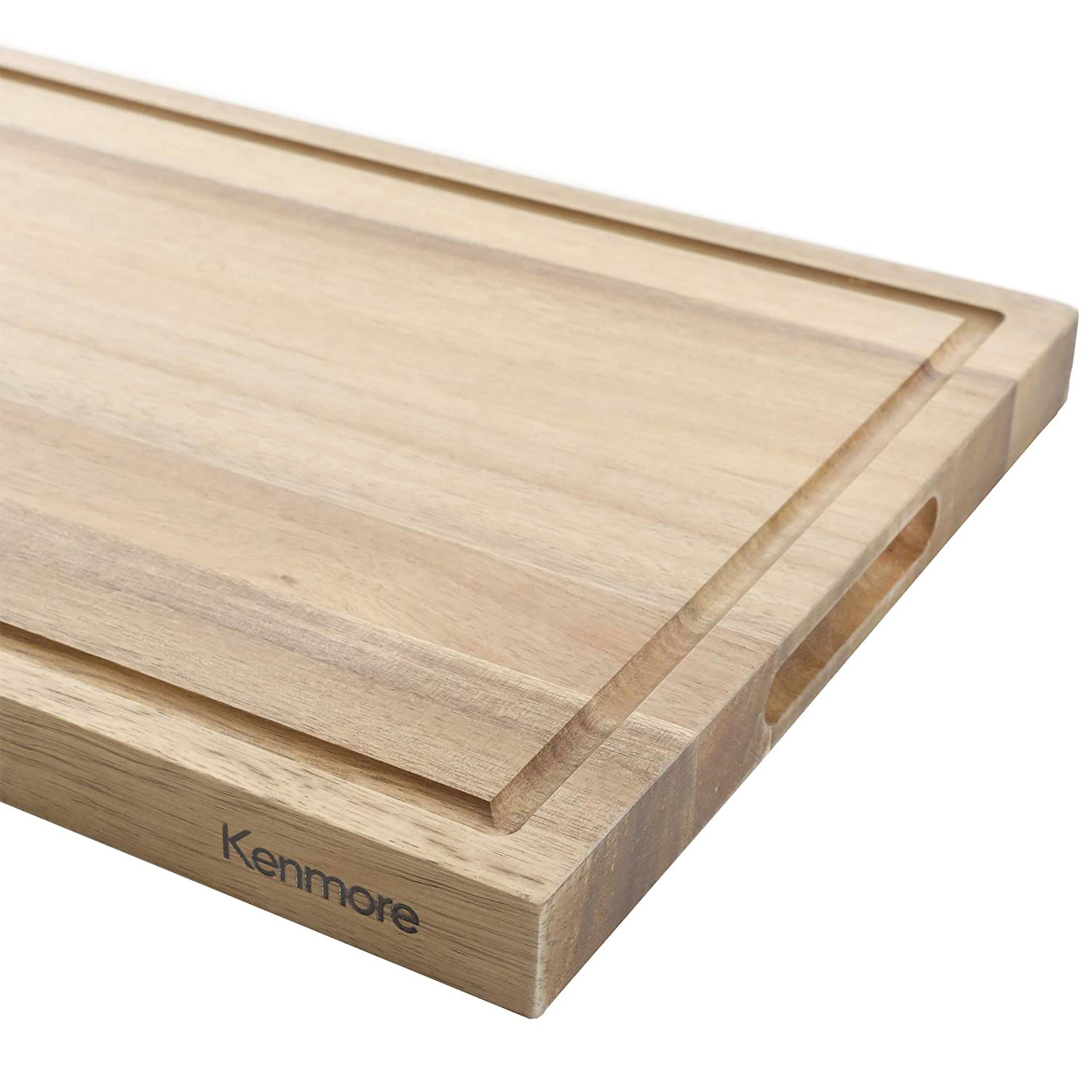 Alt View 3. Kenmore - Kenmore Archer 21 Inch Acacia Wood Cutting Board with Groove Handles - Brown.