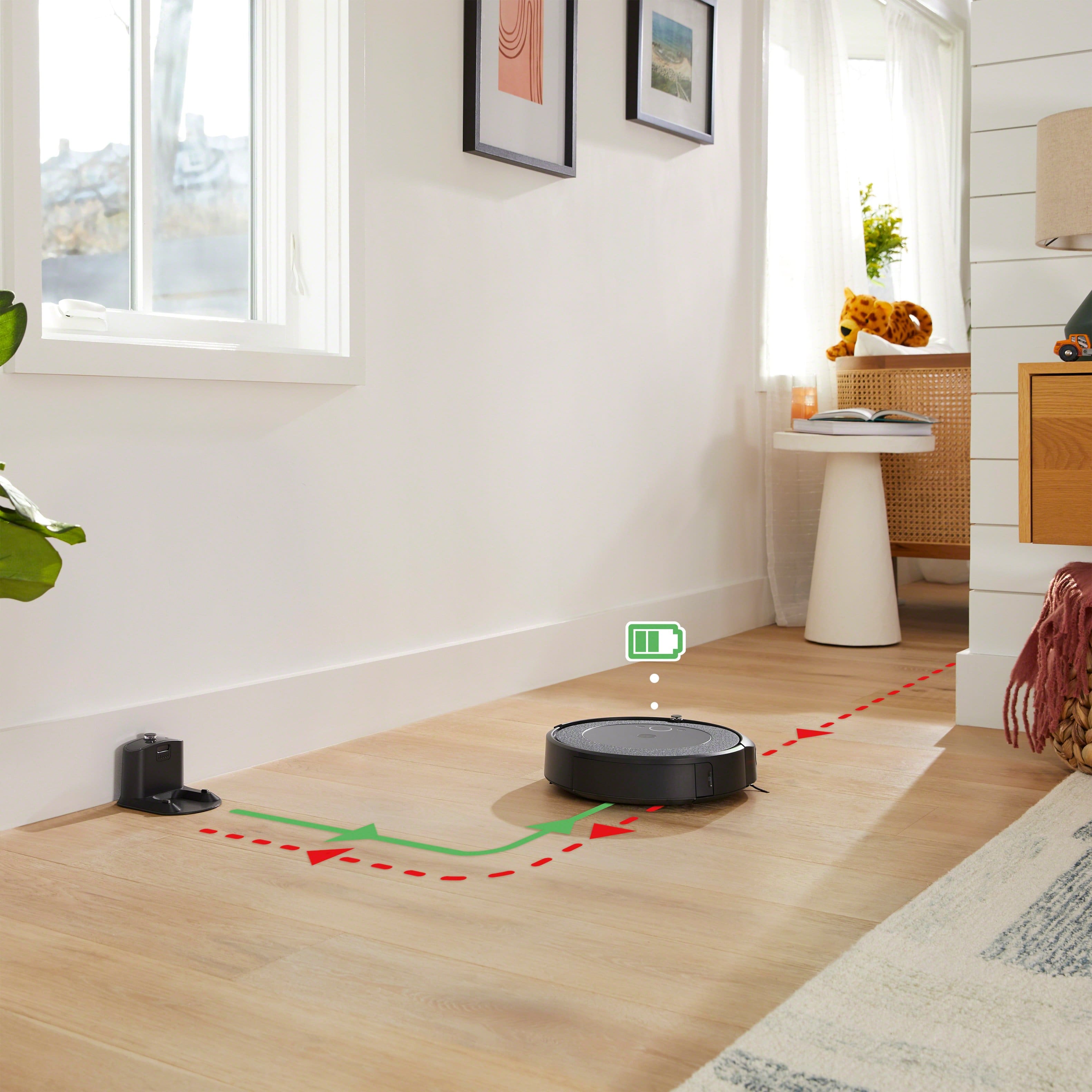 Alt View 13. iRobot - Roomba i3 EVO (3150) Wi-Fi Connected Robot Vacuum - Neutral.