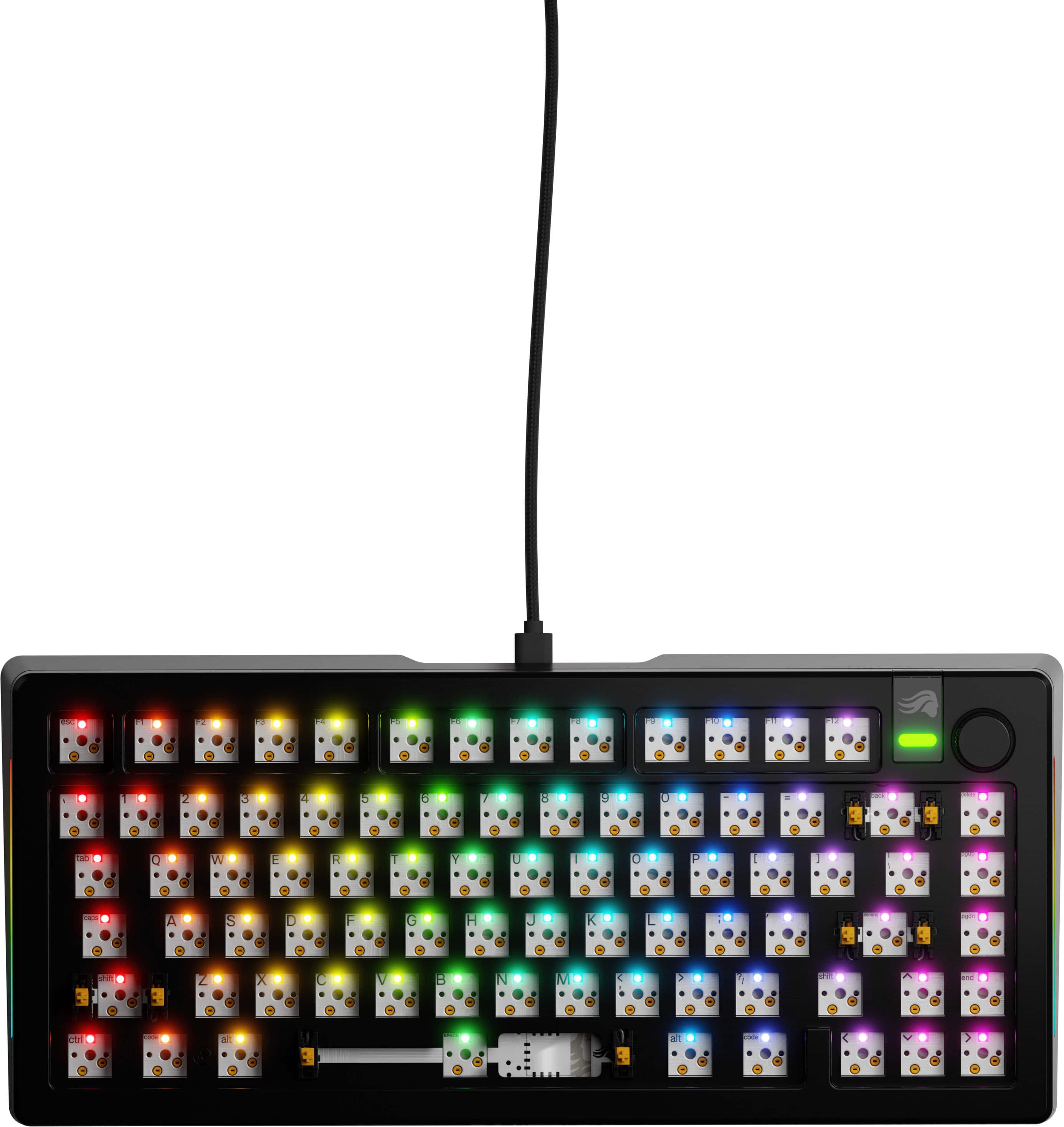 Alt View 16. Glorious - GMMK 3 PRO 75% Barebones Wired Mechanical Linear Switch Gaming Keyboard with Hot-swappable Switches - Black.