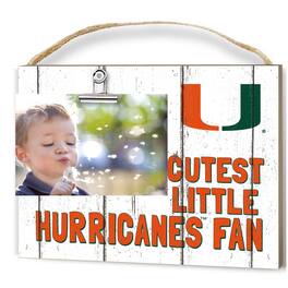 Jardine - Miami Hurricanes 8'' x 10'' Cutest Little Weathered Logo Clip Photo Frame - White
