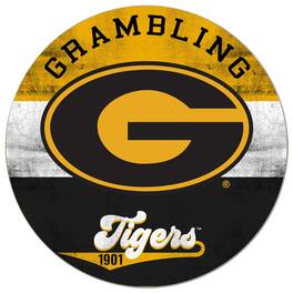 Jardine - Grambling Tigers 20'' x 20'' Retro Logo Circle Sign - Yellow