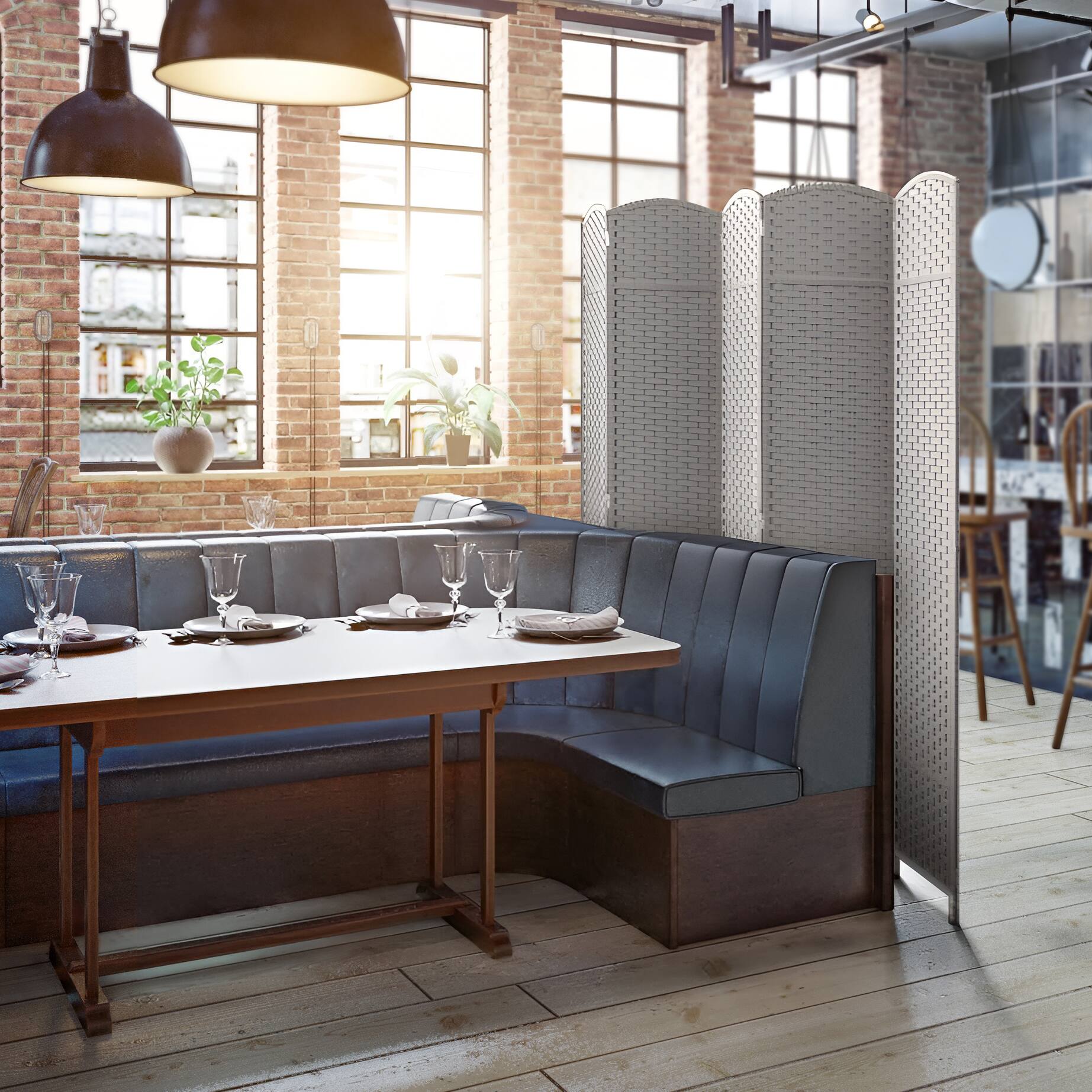 Alt View 6. Sorbus - Sorbus Extra Wide Double Hinged 5-Panels Partition Room Dividers, Beige - Beige.