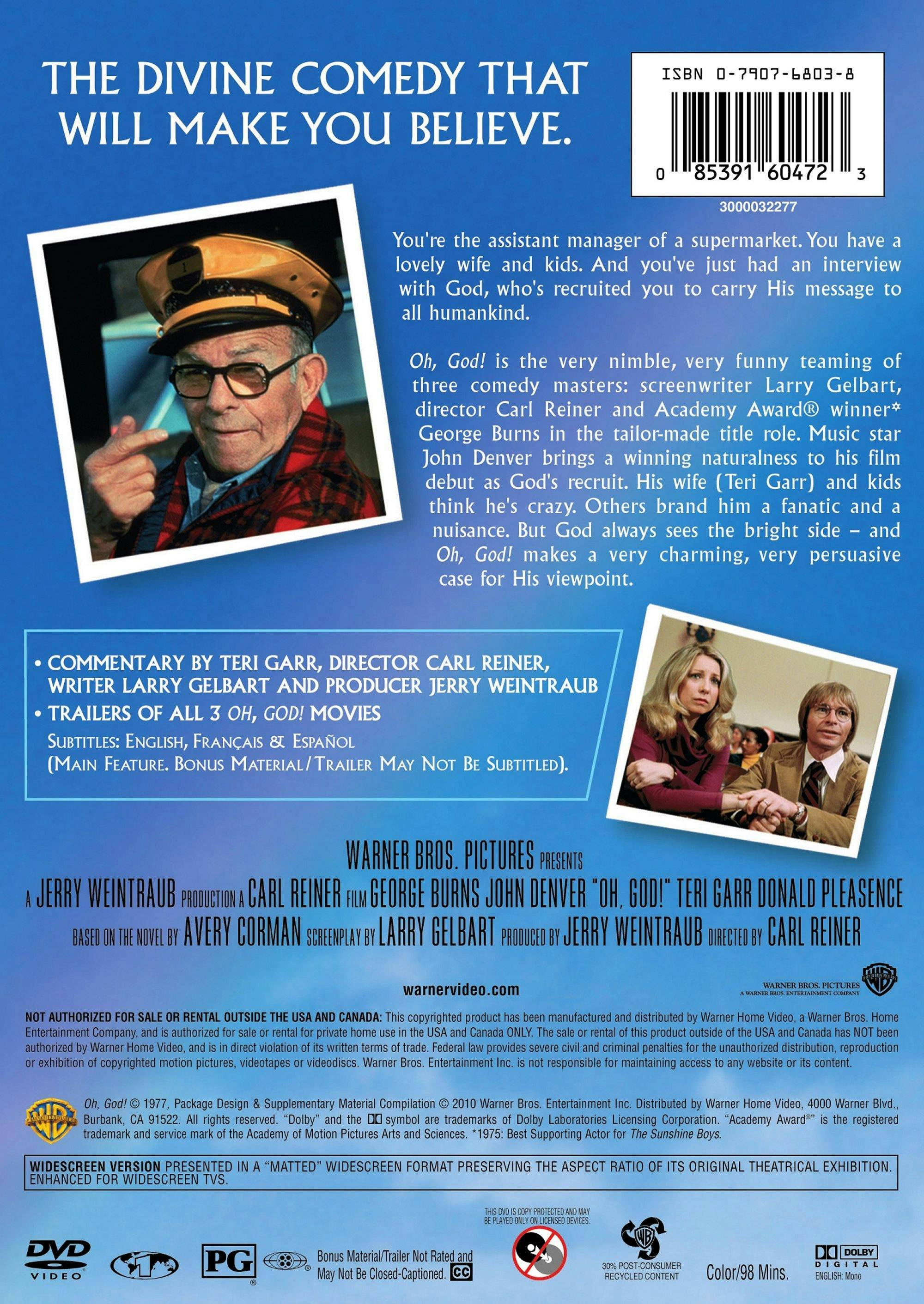 Angle. Oh God! (DVD Widescreen) [DVD].