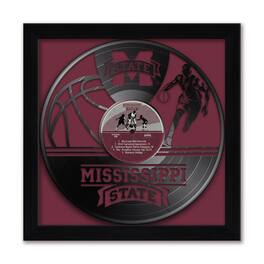 Sporticulture - Mississippi State Bulldogs Framed 13" x 13" Vinyl Record Art Print - Maroon