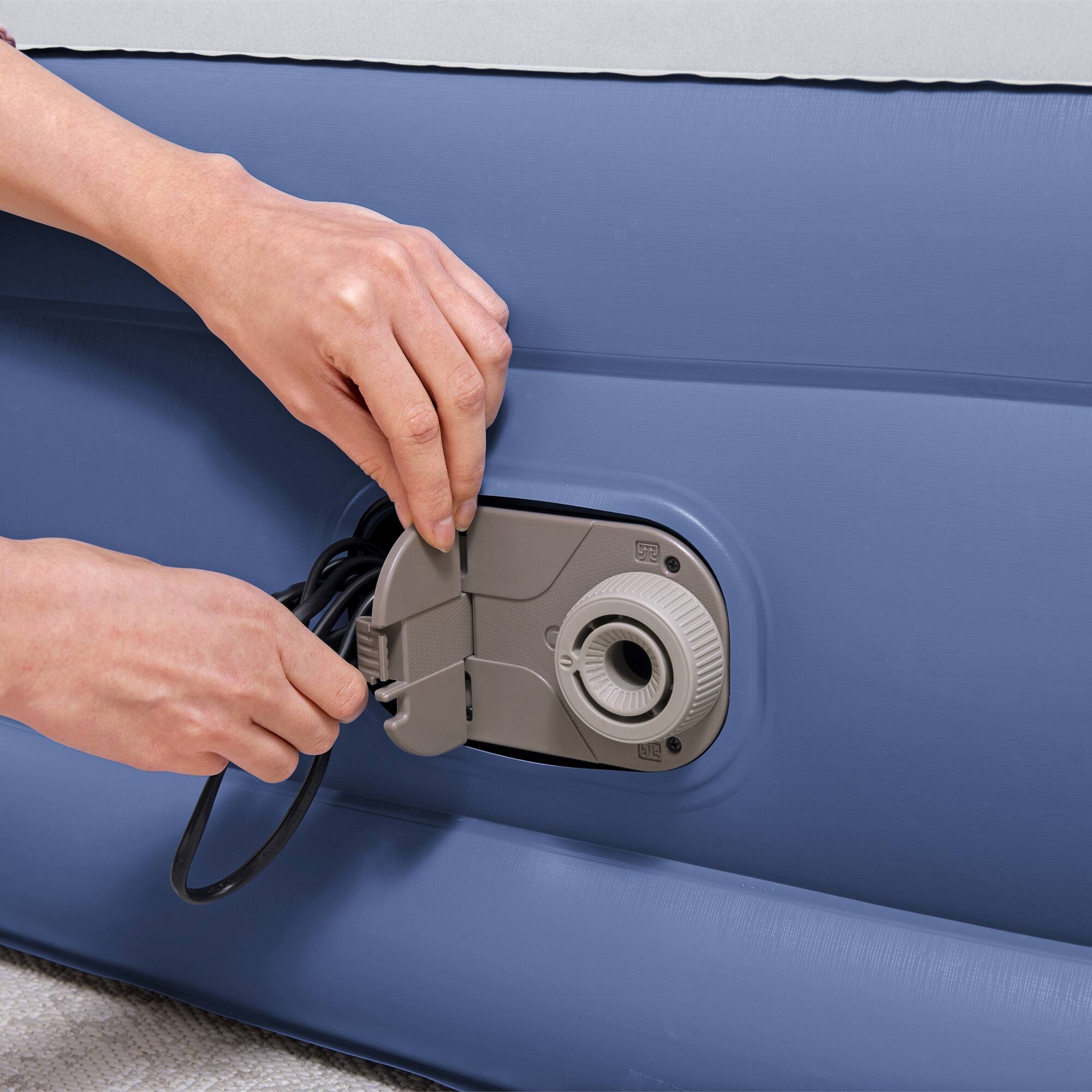 Alt View 2. Bestway - Tritech Air Mattress: Twin 18" Built-in AC Pump - Multicolored.