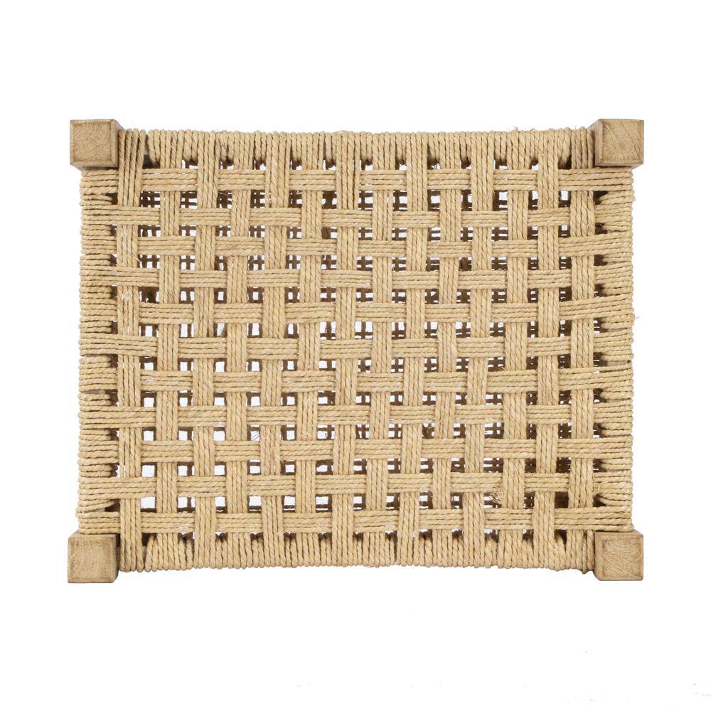 Angle. Butler Specialty - Garner Woven Jute Accent Stool - Natural.