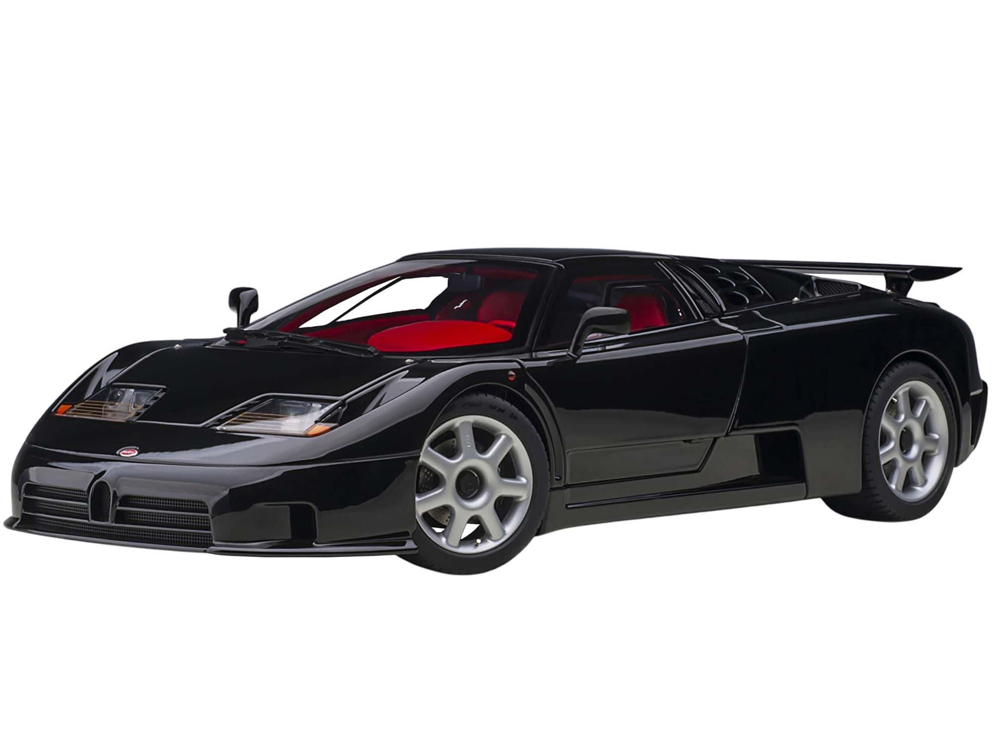 Bugatti EB110 SS Super Sport Nero Vernice Black with Red Interior and Silver Wheels 1/18 Model Car by Autoart price history on PriceWatchPro