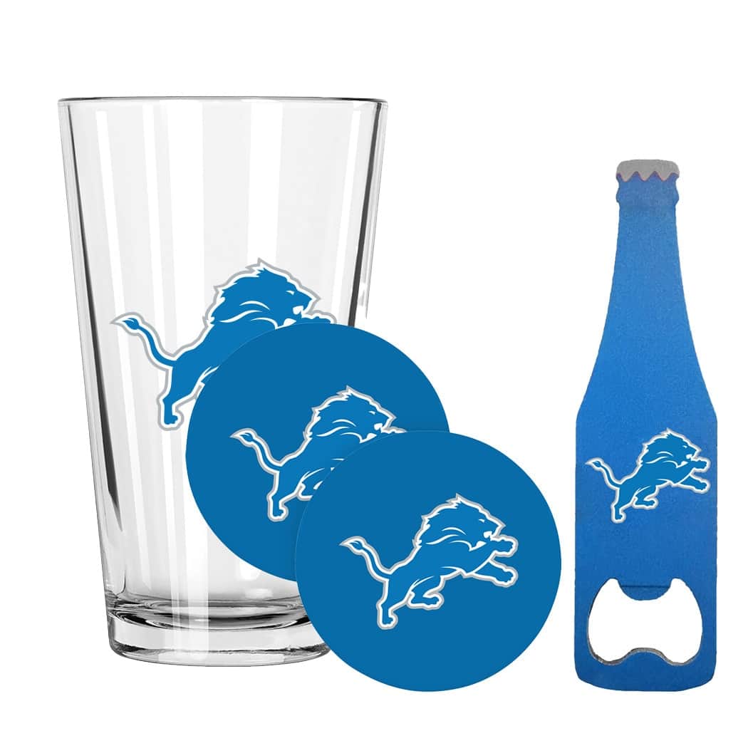 The Memory Company - Detroit Lions 16oz. Pint Glass with Coasters & Bottle Opener - Multicolor price history on PriceWatchPro
