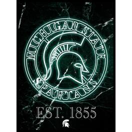 Fan Creations - Michigan State Spartans 12'' x 16'' Framed Circle Logo Print - Black