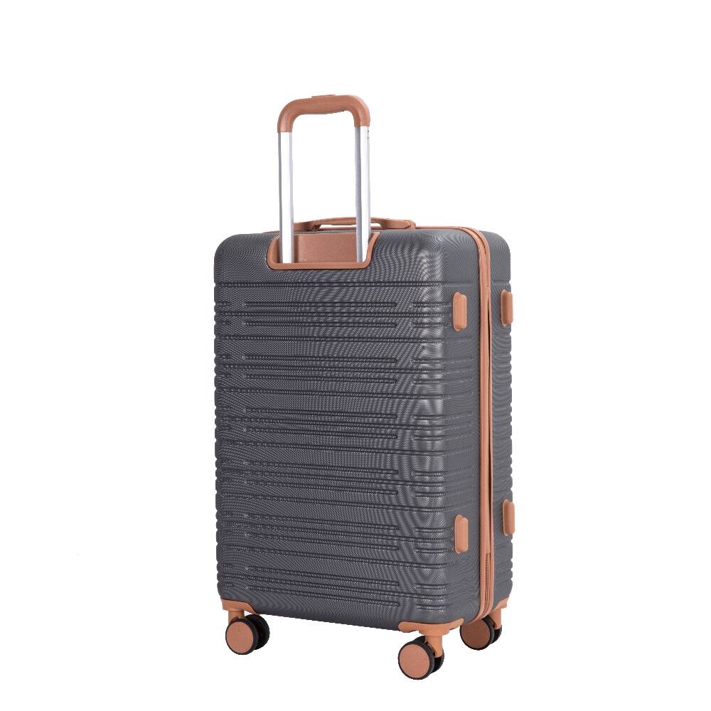 Alt View 1. Ropilly - Ropilly 5 piece luggage set Gray hard case suitcase ABS Expandable with TSA Lock Spinner Wheels Travel Bags - Gray.