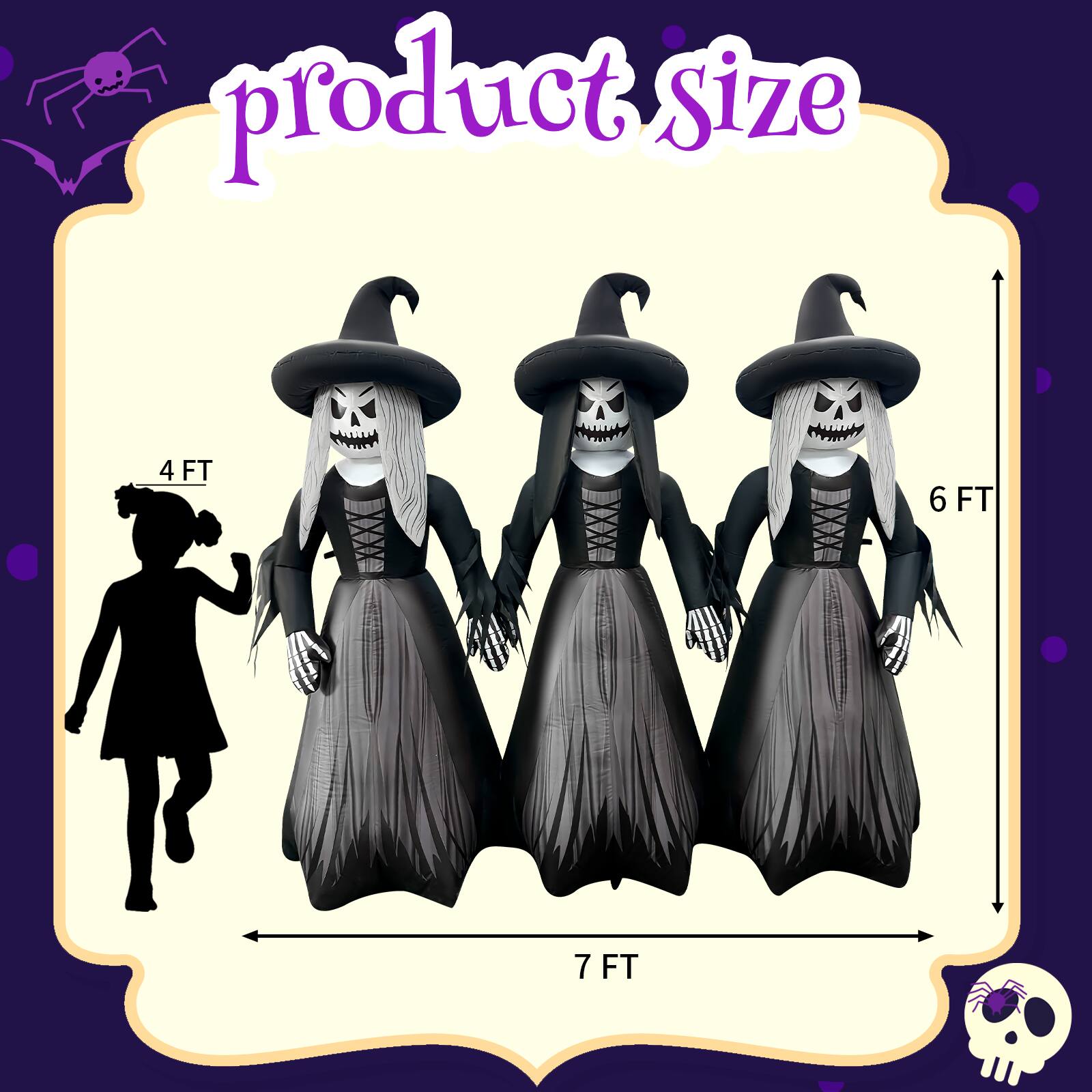 product size  
4 FT  
6 FT  
7 FT