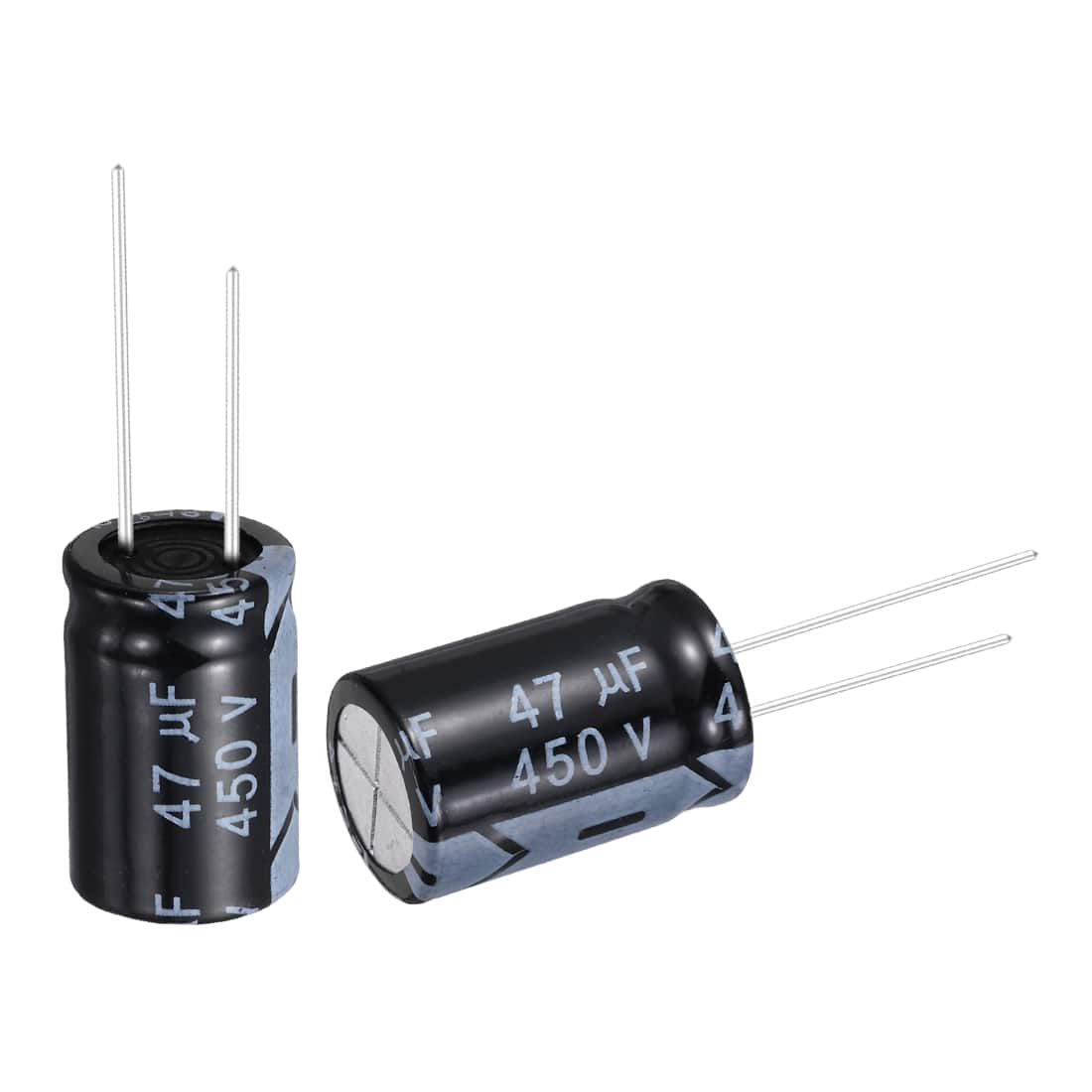 Unique Bargains - 47uF 450V 16x25mm Electrolytic Capacitor, Radial Leads Aluminum, 12pcs, for Power Supplies/Audio/Lighting - Black price history on PriceWatchPro