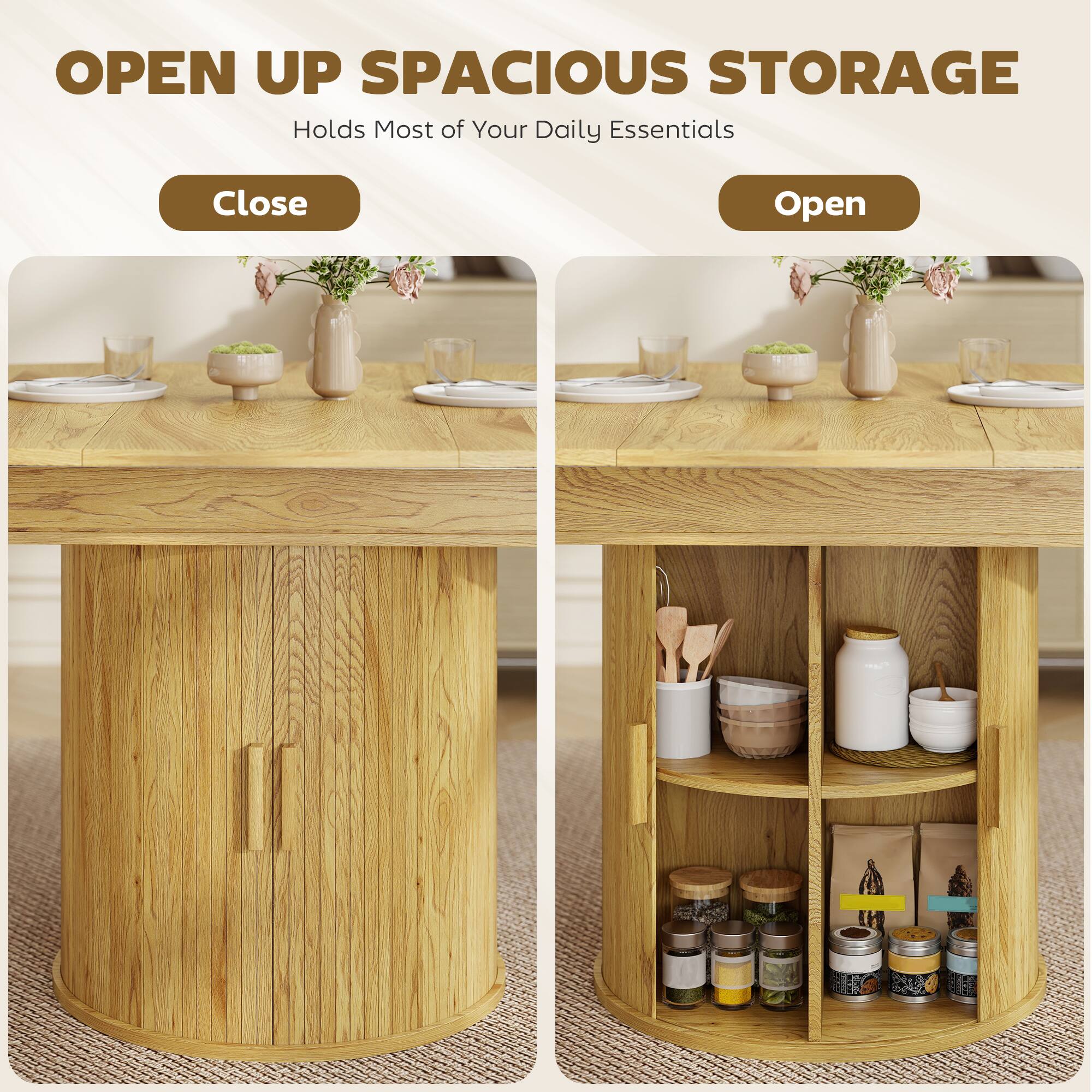 OPEN UP SPACIOUS STORAGE  
Holds Most of Your Daily Essentials  

Close  
Open