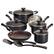 Angle. Tramontina - 12PC Non Stick Cookware Set - Gray.