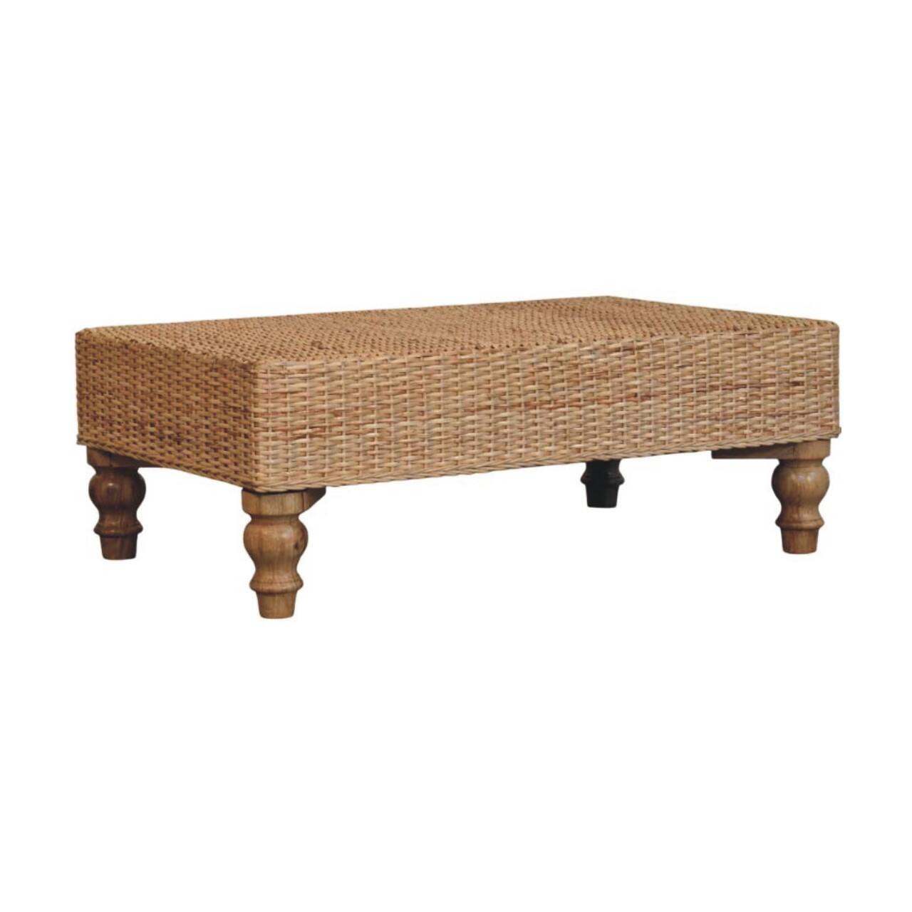 Angle. Artisan Furniture - Artisan Furniture Solid Wood Regency Woven Coffee Table - Brown.