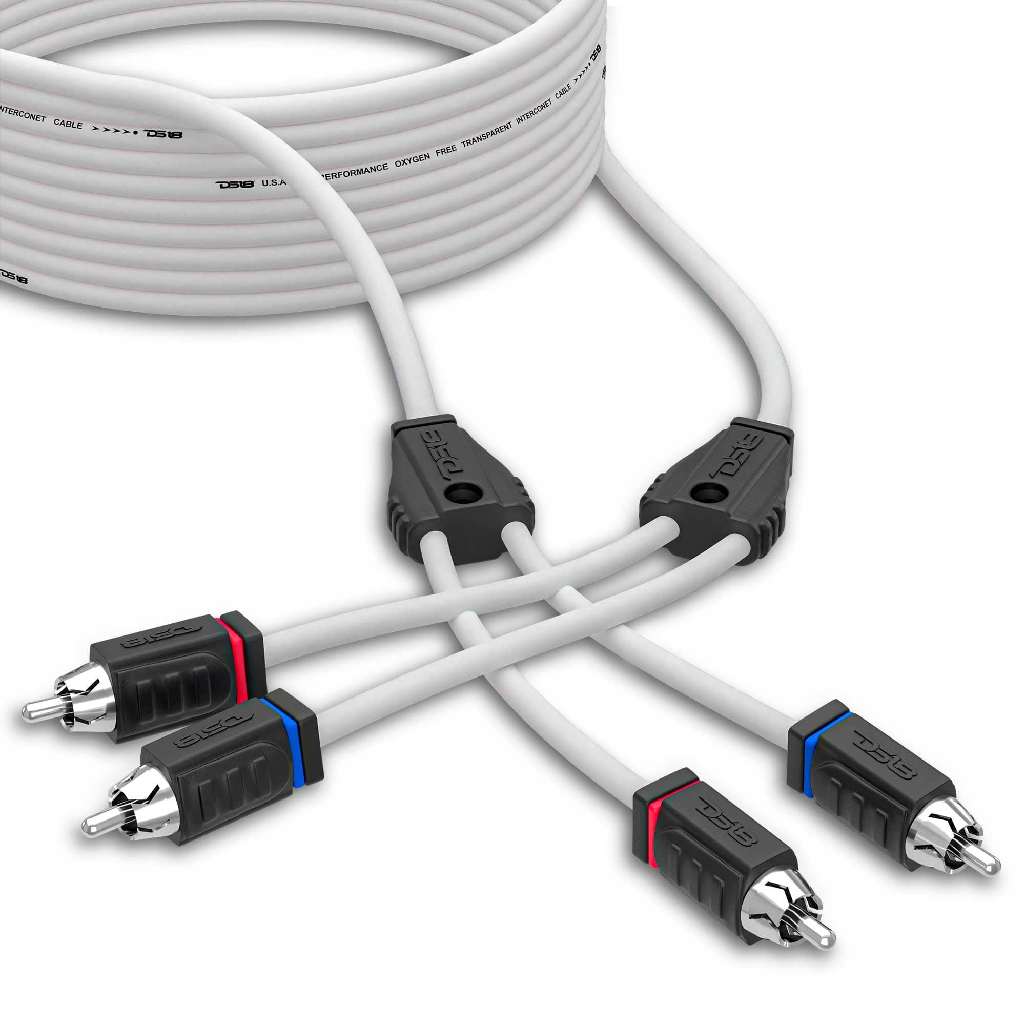 DS18 Audio - Marine RCA Interconnect Cable, 25 ft