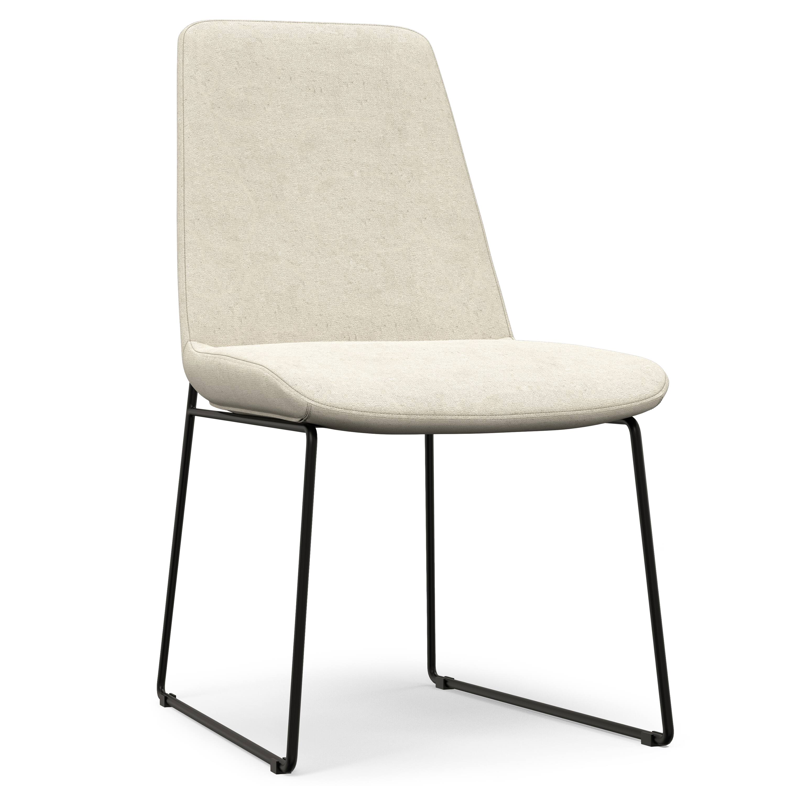 Alt View 2. Simpli Home - Corina Dining Chair (Set of 2) in Natural Linen Look Fabric - Natural.