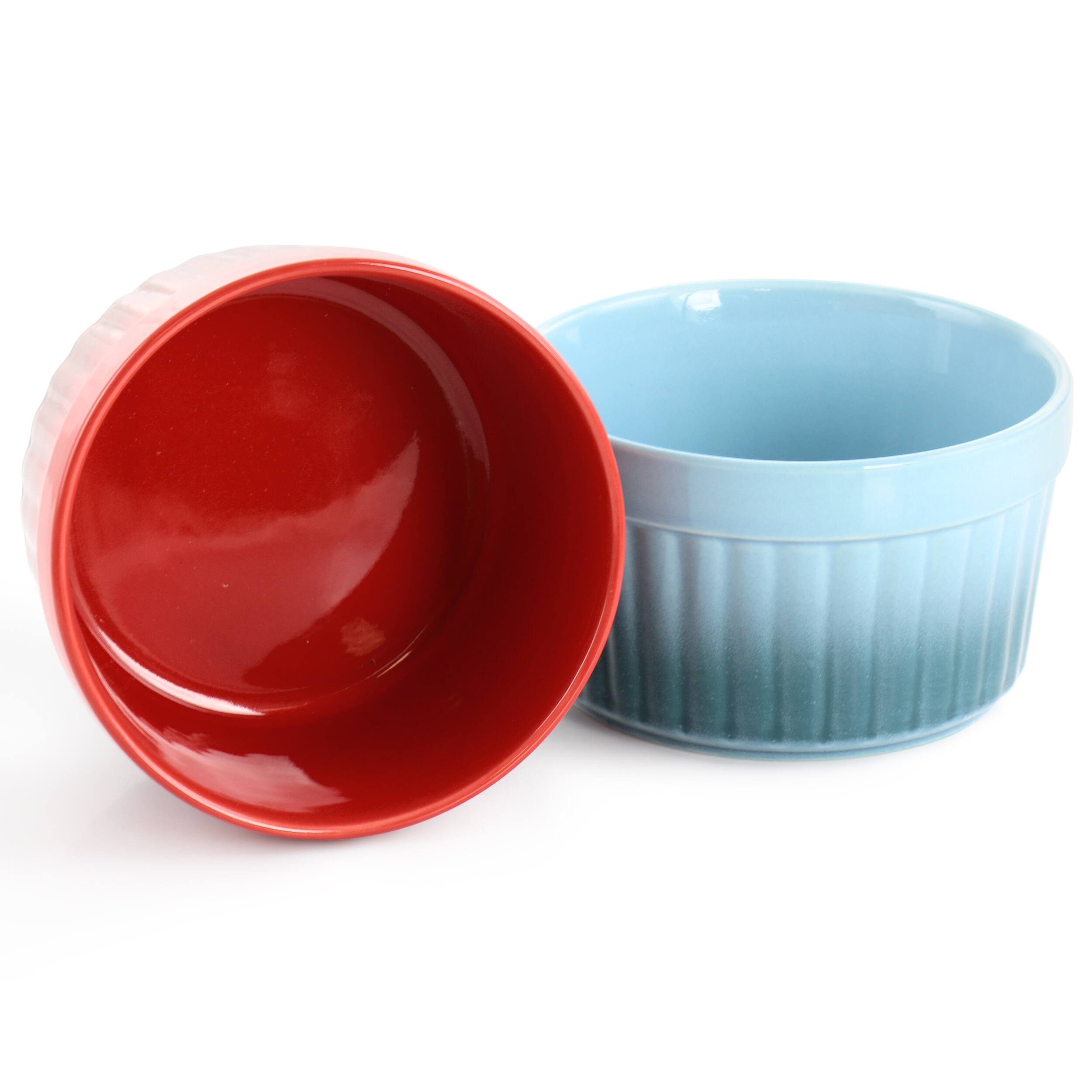 Alt View 2. Crockpot - Crockpot Thornburg 6 Piece 12 Ounce Round Stoneware Ramekin Set in Assorted Colors.